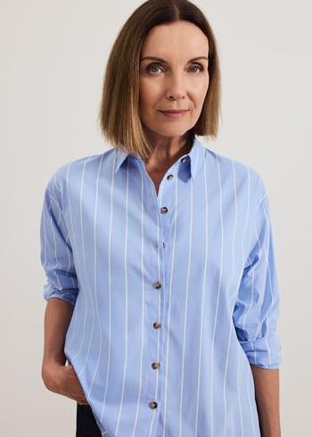 Phase Eight Stripe Shirts Blue Canada | OSVWMD-258